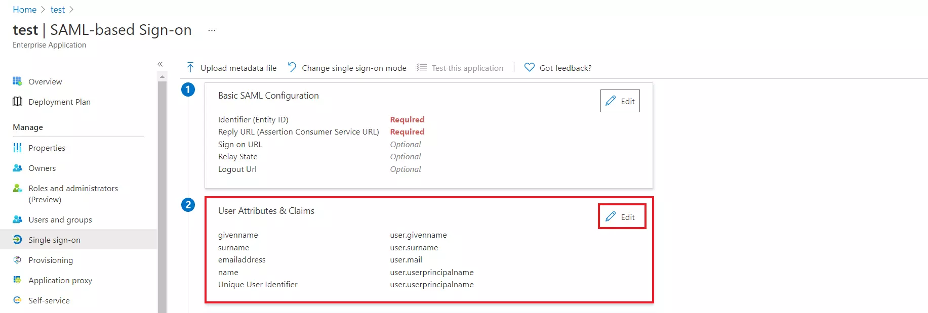 Azure AD Typo3 SAML Login Configure SAML